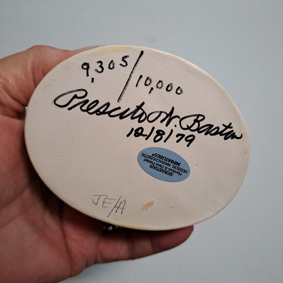 Vtg 1979 Sebastian Miniatures 375 Building Days Signed Prescott Baston RARE - Picture 5 of 5